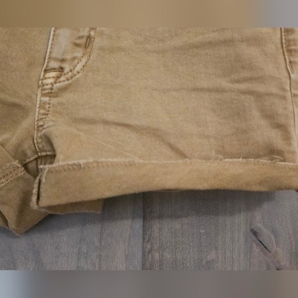AMERICAN EAGLE High Rise Shortie Super Stretch In Golden Khaki. Size 00 NWT - Picture 7 of 11